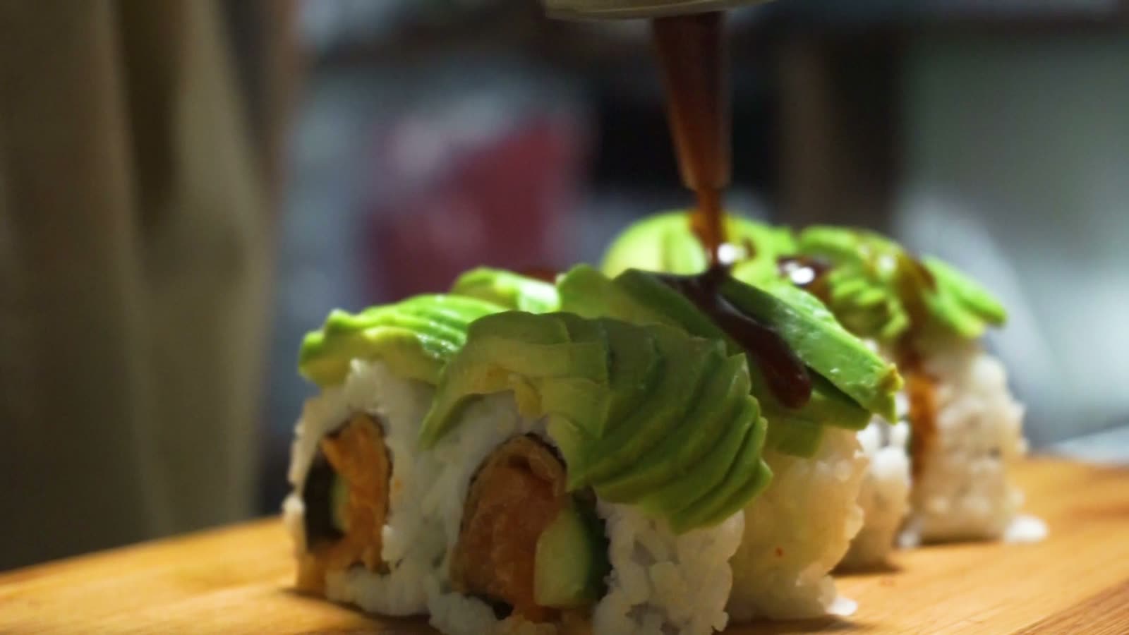 Frische Sushi-Rollen